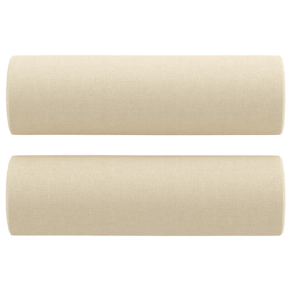Divano a 2 Posti con Cuscini Crema 140 cm in Tessuto | homemem39