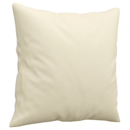 Divano a 2 Posti con Cuscini Crema 120 cm in Similpelle | homemem39
