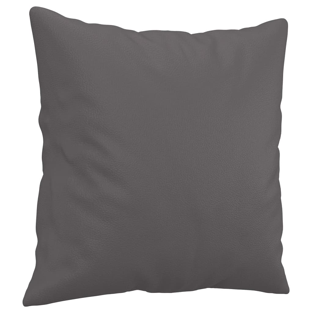 Divano a 2 Posti con Cuscini Grigio 120 cm in Similpelle | homemem39