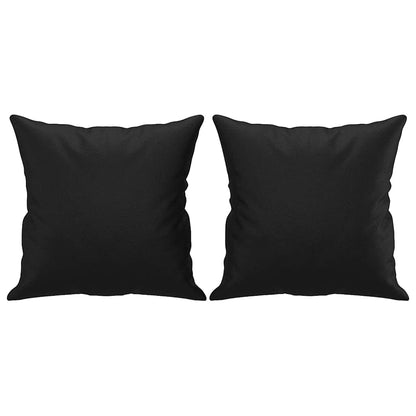 Divano a 2 Posti con Cuscini Nero 140 cm in Similpelle | homemem39