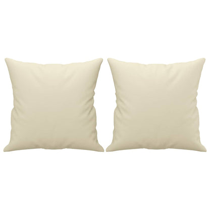 Divano a 2 Posti con Cuscini Crema 140 cm in Similpelle | homemem39