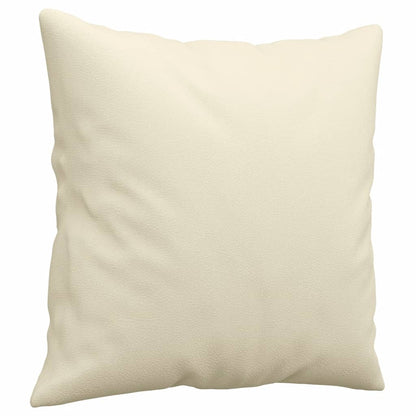 Divano a 2 Posti con Cuscini Crema 140 cm in Similpelle | homemem39