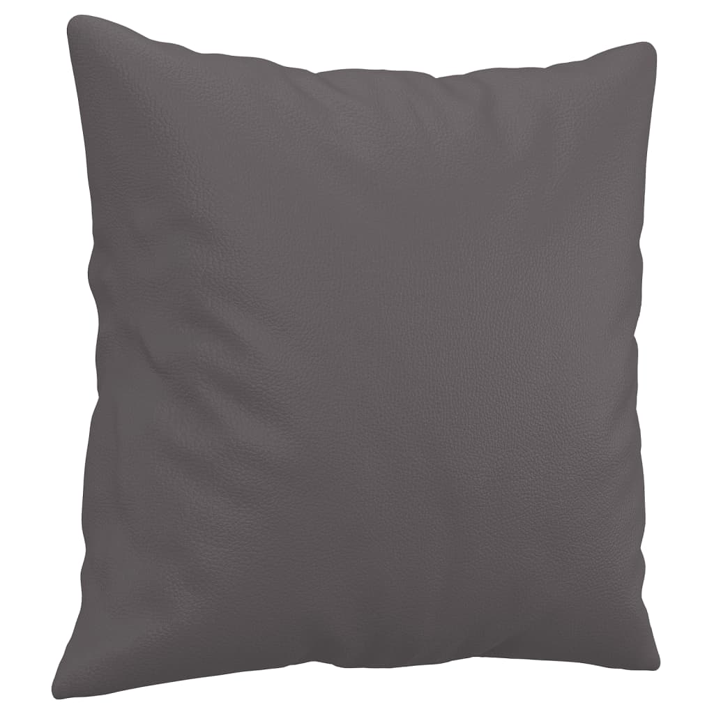 Divano a 2 Posti con Cuscini Grigio 140 cm in Similpelle | homemem39