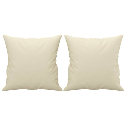 Divano a 3 Posti con Cuscini Crema 180 cm in Similpelle | homemem39