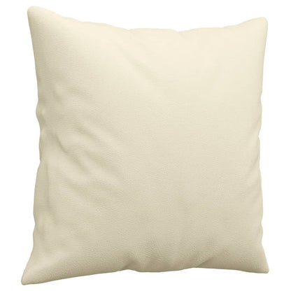 Divano a 3 Posti con Cuscini Crema 180 cm in Similpelle | homemem39