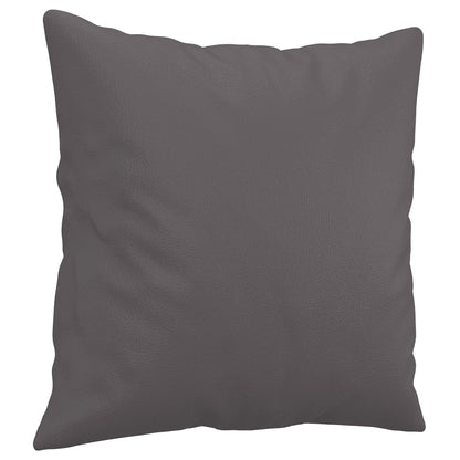 Divano a 3 Posti con Cuscini Grigio 180 cm in Similpelle | homemem39