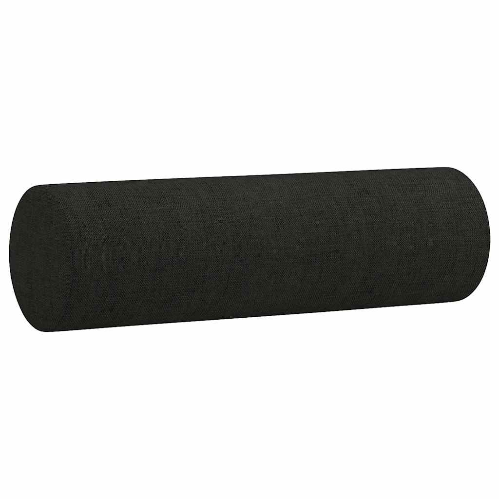 Divano a 2 Posti con Cuscini Nero 120 cm in Tessuto | homemem39