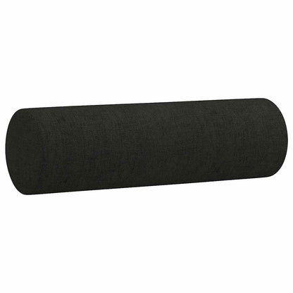 Divano a 2 Posti con Cuscini Nero 120 cm in Tessuto | homemem39