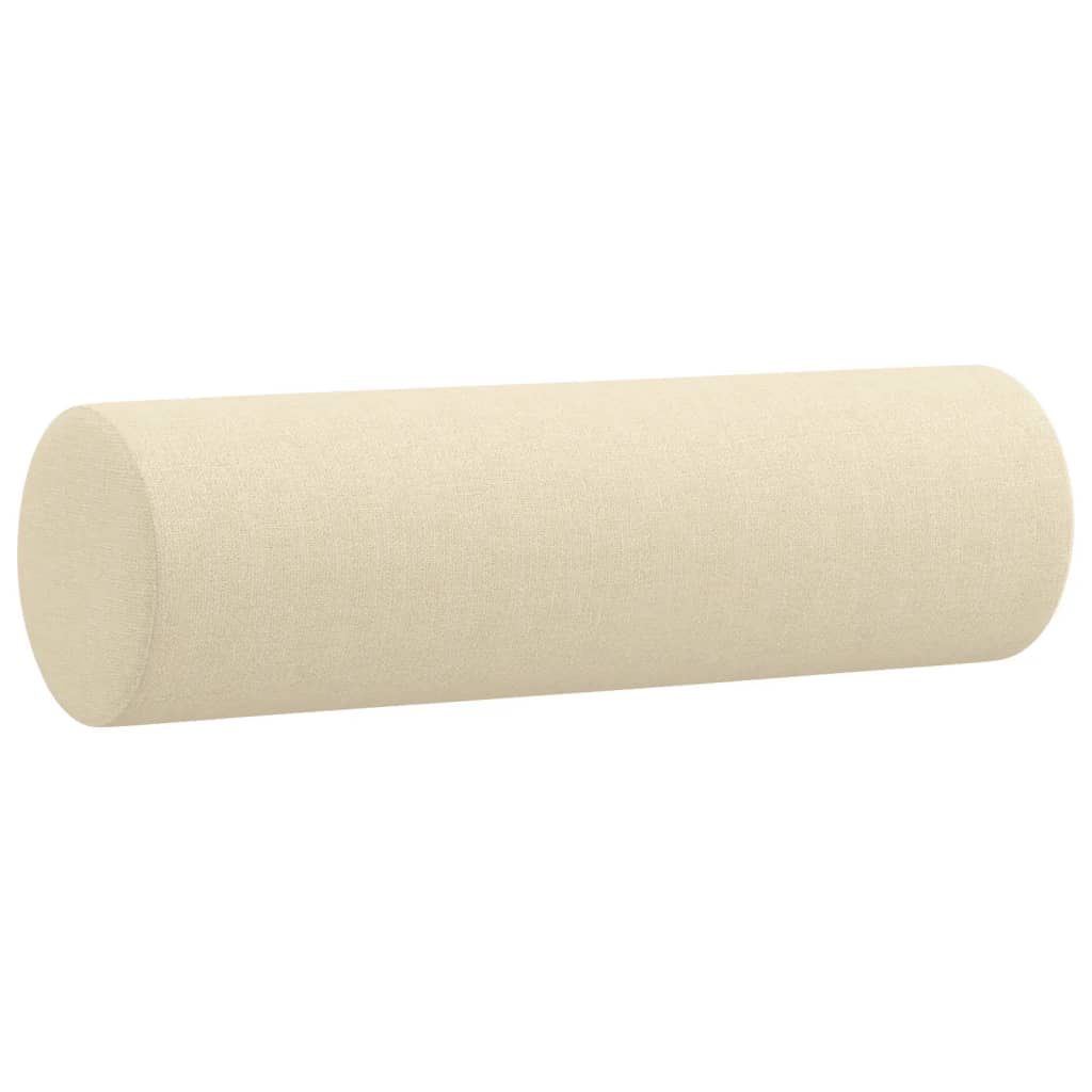 Divano a 2 Posti con Cuscini Crema 140 cm in Tessuto | homemem39