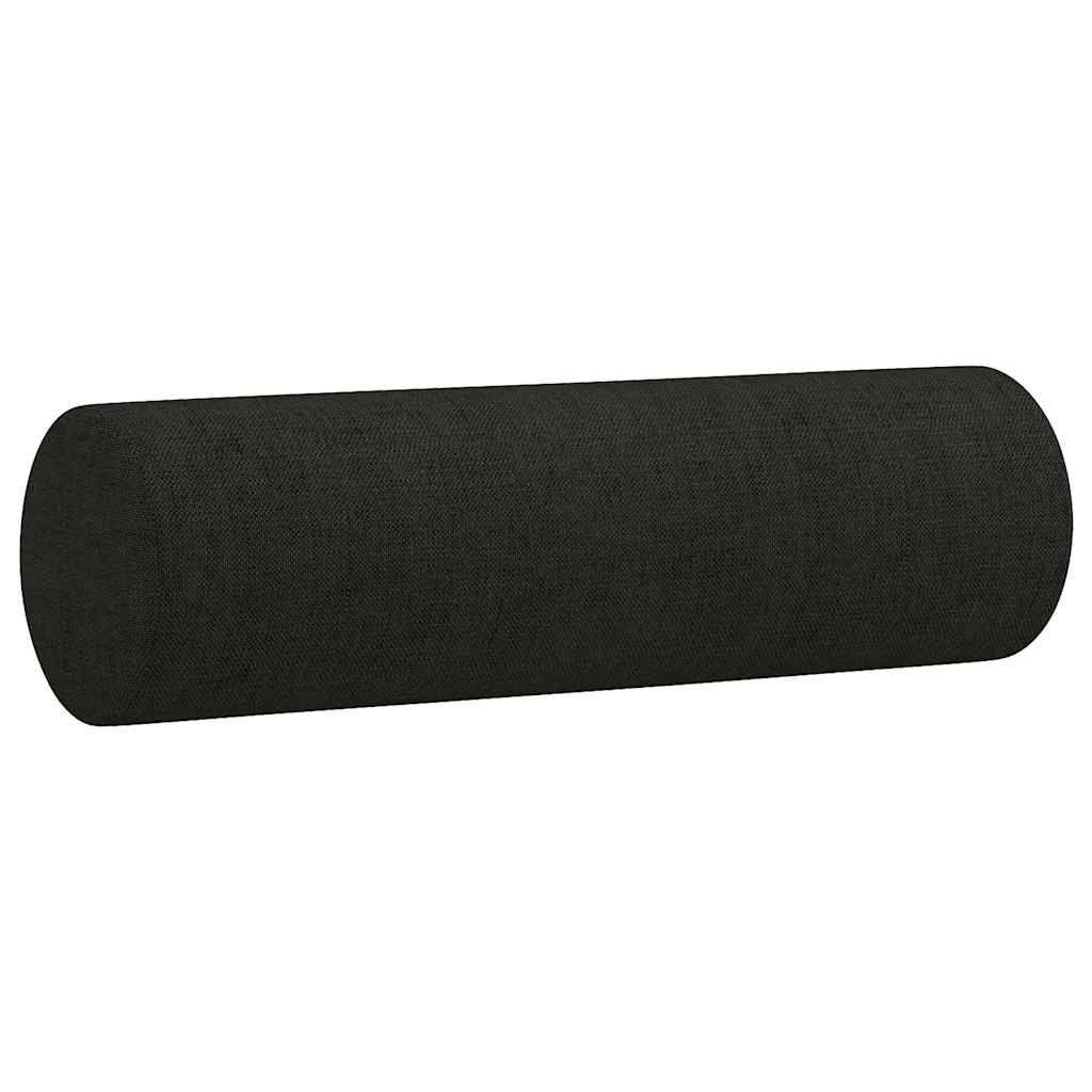 Divano a 2 Posti con Cuscini Nero 140 cm in Tessuto | homemem39