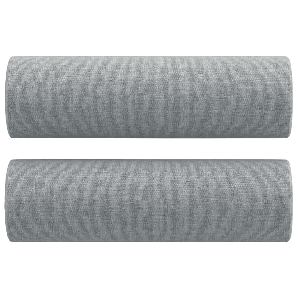 Divano a 3 Posti con Cuscini Grigio Chiaro 180 cm in Tessuto | homemem39