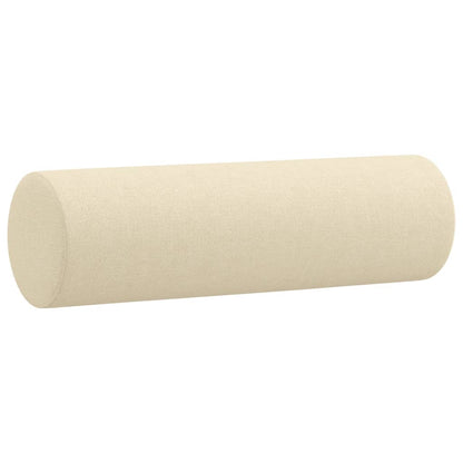 Divano a 3 Posti con Cuscini Crema 180 cm in Tessuto | homemem39