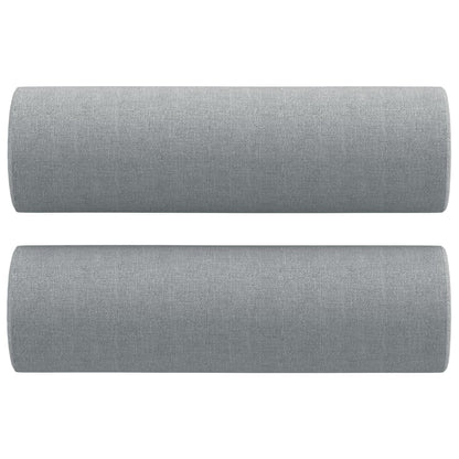 Divano a 2 Posti con Cuscini Grigio Chiaro 120 cm in Tessuto | homemem39