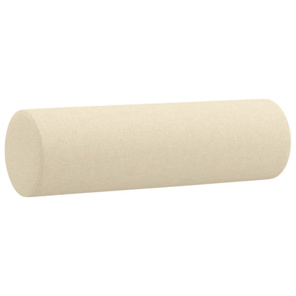 Divano a 2 Posti con Cuscini Crema 120 cm in Tessuto | homemem39