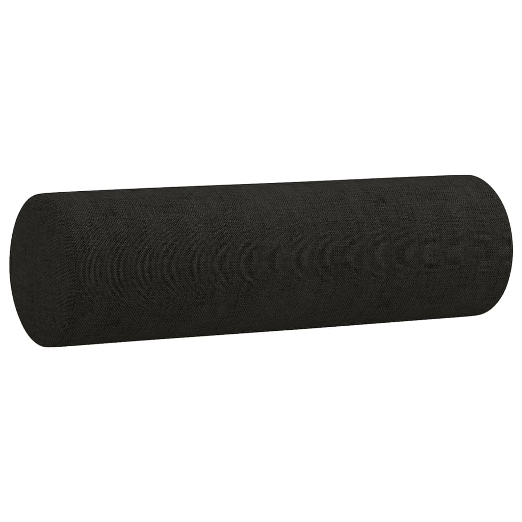 Divano a 2 Posti con Cuscini Nero 120 cm in Tessuto | homemem39