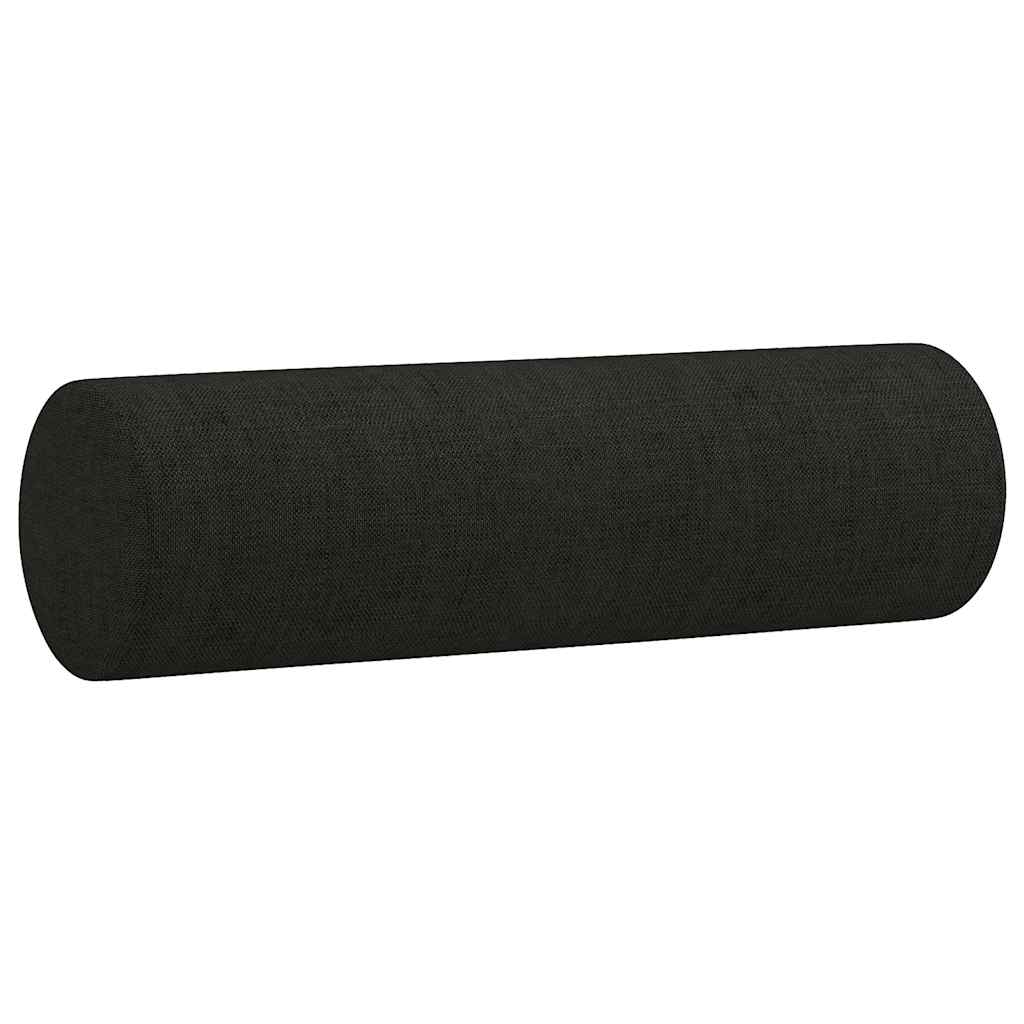 Divano a 2 Posti con Cuscini Nero 140 cm in Tessuto | homemem39