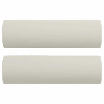 Divano a 2 Posti con Cuscini Crema 140 cm in Velluto | homemem39