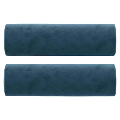 Divano a 3 Posti con Cuscini Blu 180 cm in Velluto | homemem39