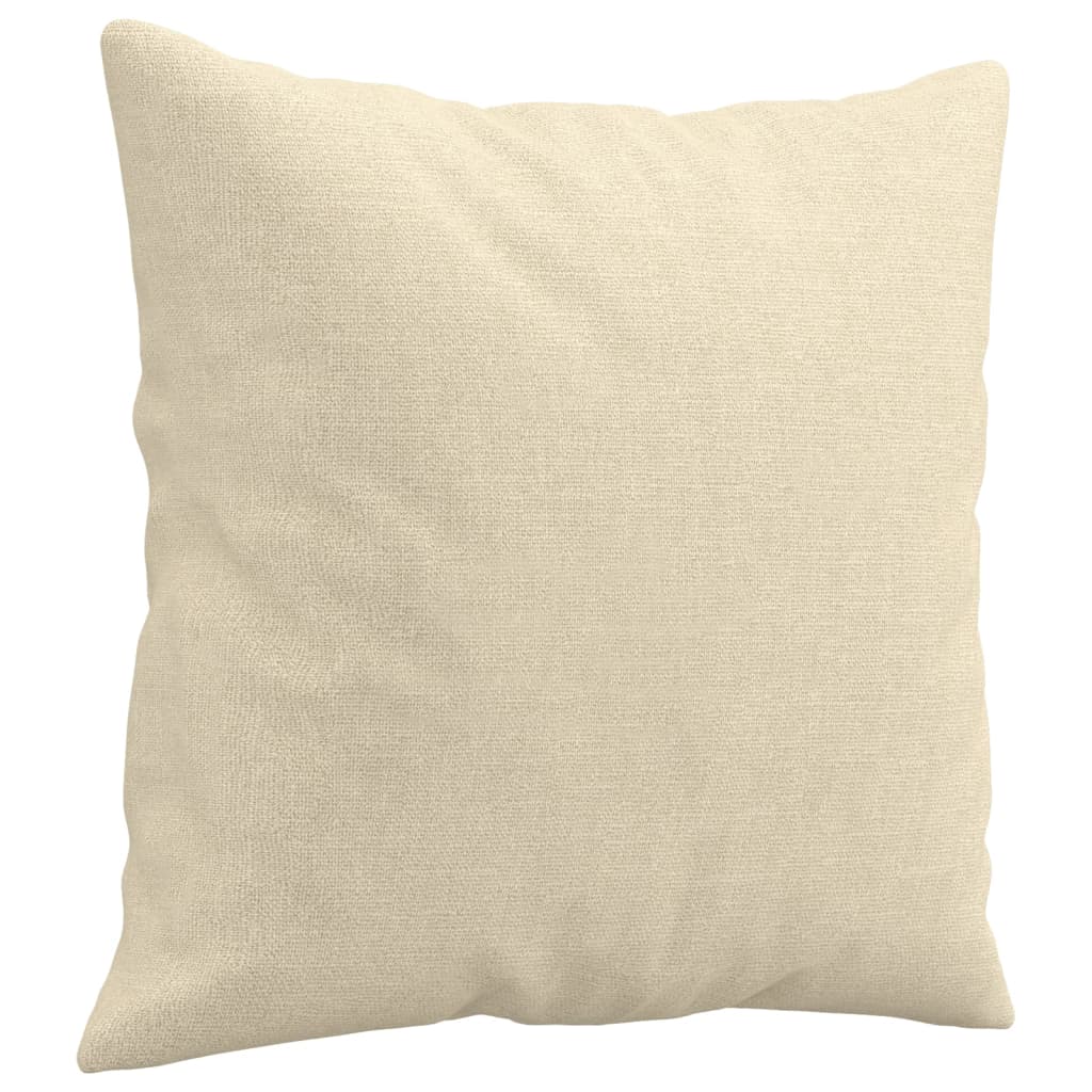 Divano a 2 Posti con Cuscini Crema 140 cm in Tessuto - homemem39