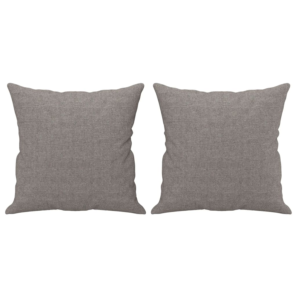 Divano a 2 Posti con Cuscini Tortora 140 cm in Tessuto