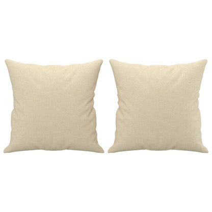Divano a 3 Posti con Cuscini Crema 180 cm in Tessuto | homemem39