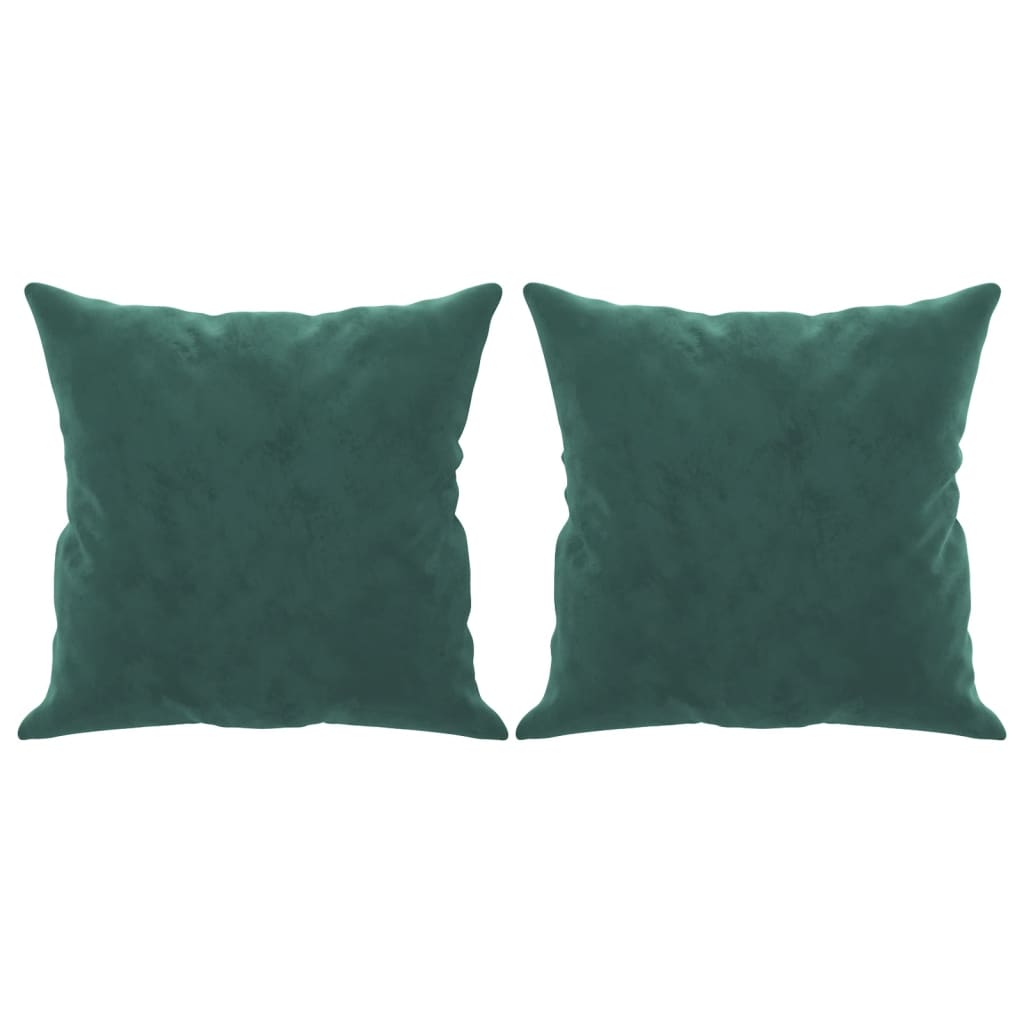 Divano a 2 Posti con Cuscini Verde Scuro 120 cm in Velluto - homemem39