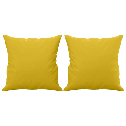 Divano a 2 Posti con Cuscini Giallo 120 cm in Velluto | homemem39