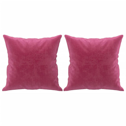 Divano a 3 Posti con Cuscini Rosso Vino 180 cm in Velluto