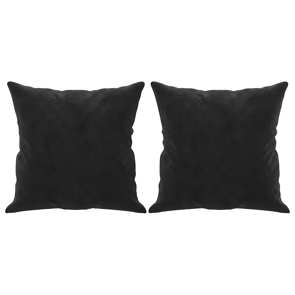 Divano a 3 Posti con Cuscini Nero 180 cm in Velluto | homemem39