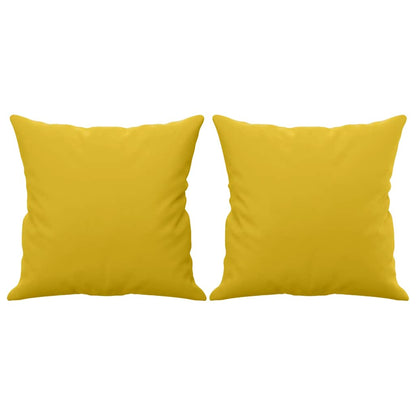 Divano a 3 Posti con Cuscini Giallo 180 cm in Velluto | homemem39
