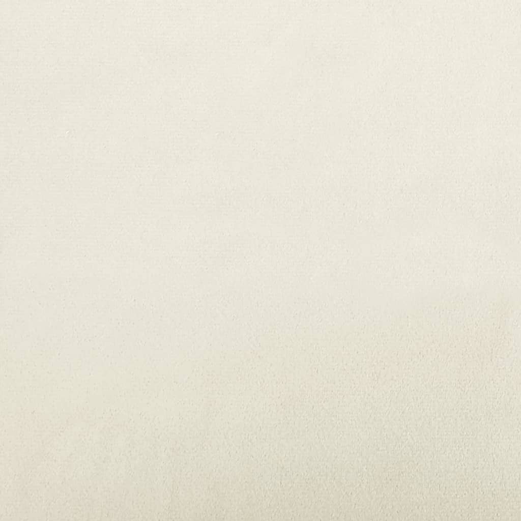Divano a 3 Posti con Cuscini Crema 180 cm in Velluto