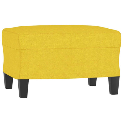 Poltrona con Poggiapiedi Giallo Chiaro 60 cm in Tessuto - homemem39