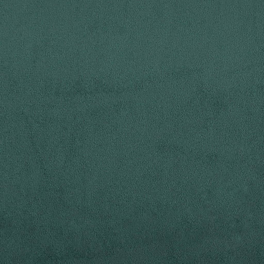 Poltroncina con Poggiapiedi Verde Scuro 60 cm in Velluto