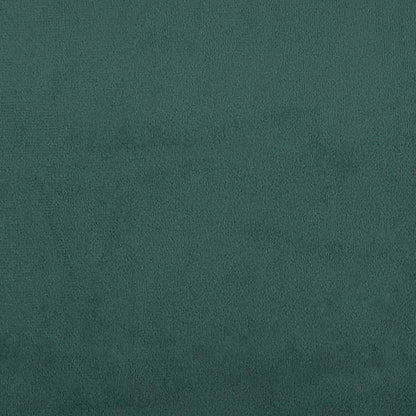 Divano a 3 Posti con Poggiapiedi Verde scuro 180 cm in Velluto