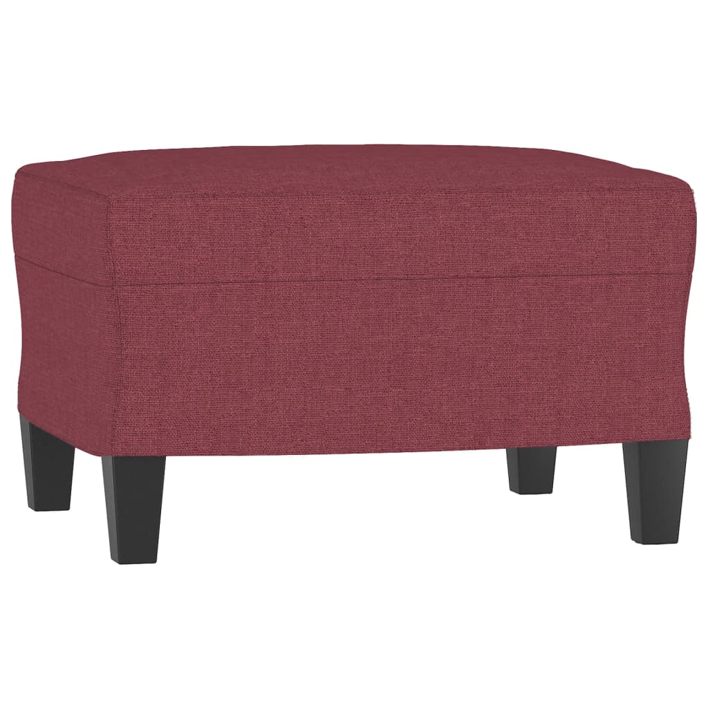 Poltrona con Poggiapiedi Rosso Vino 60 cm in Tessuto - homemem39
