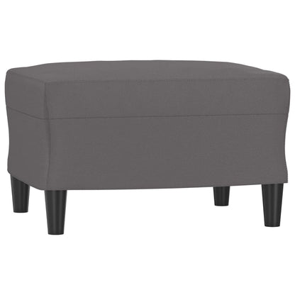 Poltrona con Poggiapiedi Grigio 60 cm in Similpelle | homemem39