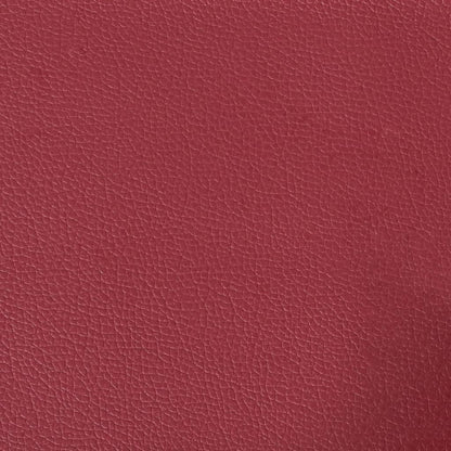 Poltrona con Poggiapiedi Rosso Vino 60 cm in Similpelle