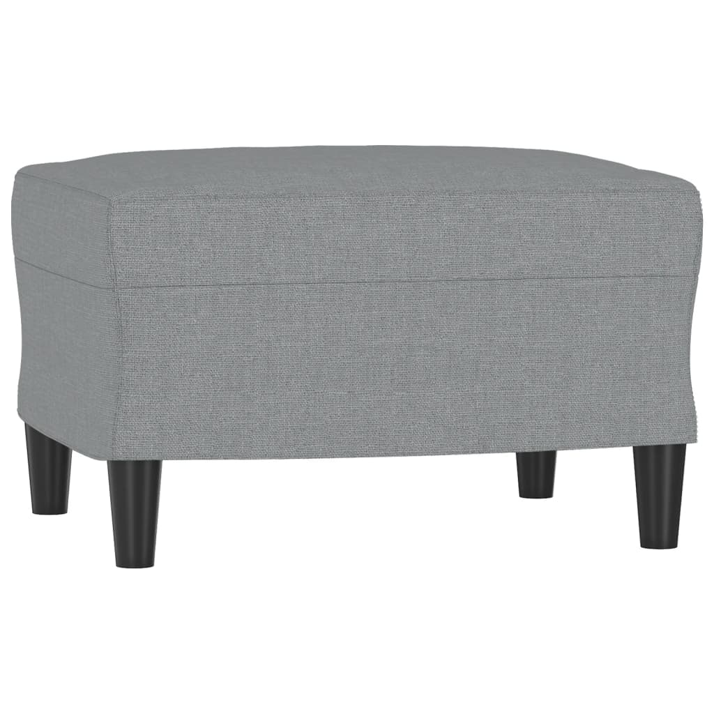Poltrona con Poggiapiedi Grigio Chiaro 60 cm in Tessuto | homemem39