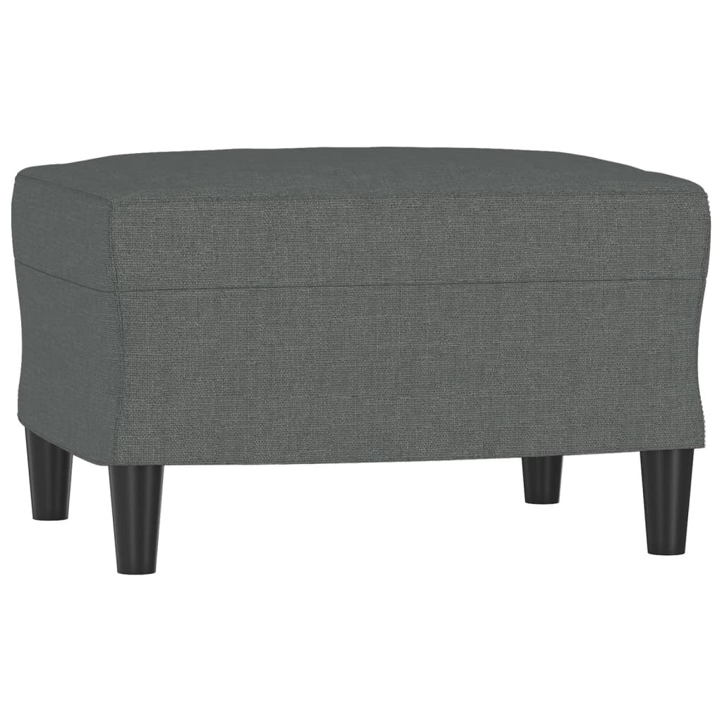 Poltrona con Poggiapiedi Grigio Scuro 60 cm in Tessuto | homemem39
