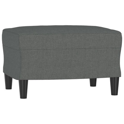 Poltrona con Poggiapiedi Grigio Scuro 60 cm in Tessuto | homemem39