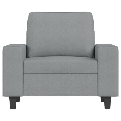 Poltrona con Poggiapiedi Grigio Chiaro 60 cm in Tessuto | homemem39