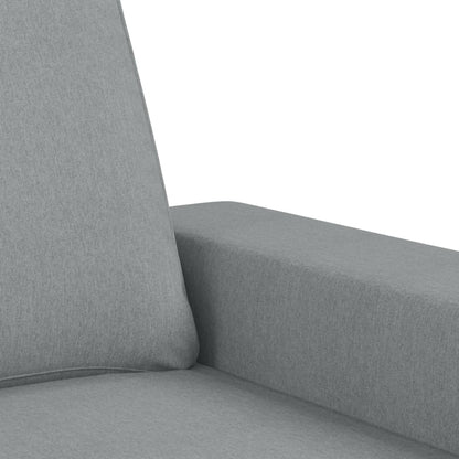 Poltrona con Poggiapiedi Grigio Chiaro 60 cm in Tessuto | homemem39
