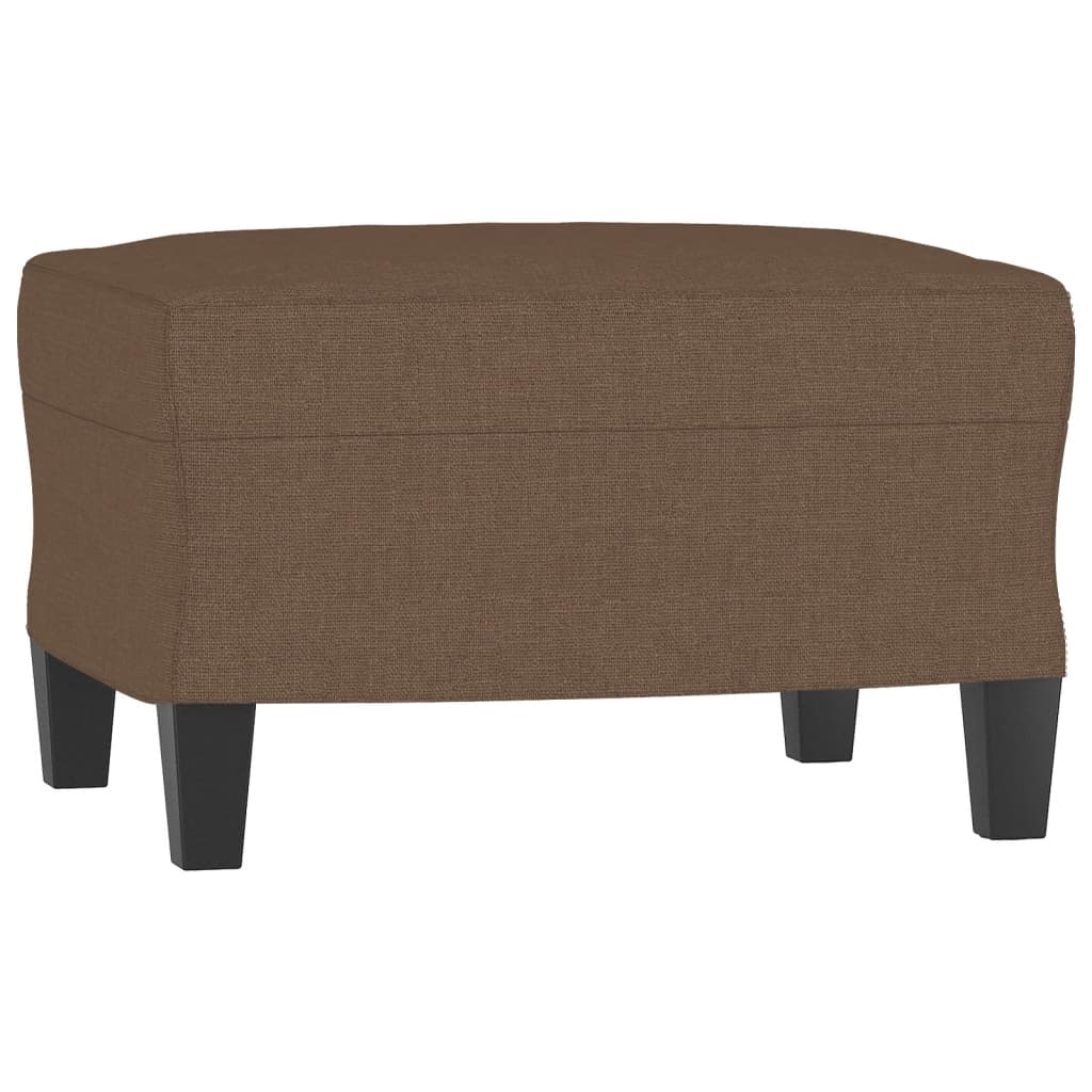 Poltrona con Poggiapiedi Marrone 60 cm in Tessuto | homemem39