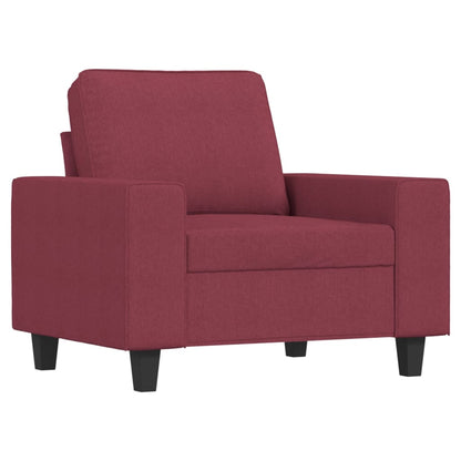 Poltrona con Poggiapiedi Rosso Vino 60 cm in Tessuto | homemem39
