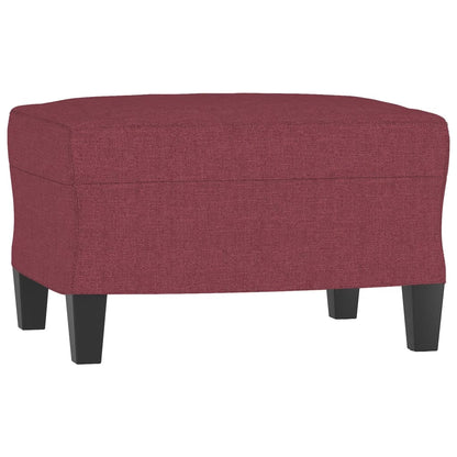 Poltrona con Poggiapiedi Rosso Vino 60 cm in Tessuto | homemem39