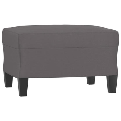 Poltrona con Poggiapiedi Grigio 60 cm in Similpelle | homemem39