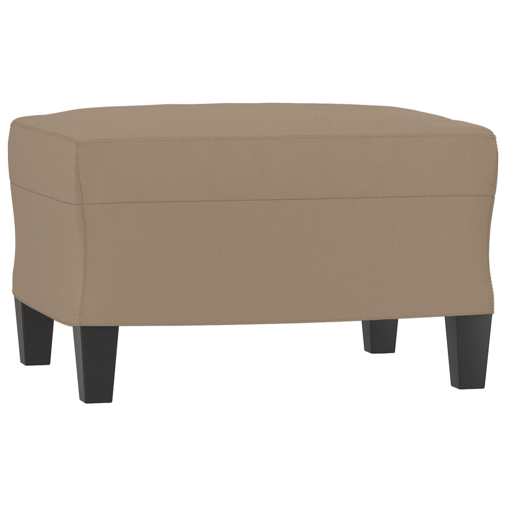 Poltrona con Poggiapiedi Cappuccino 60 cm in Similpelle | homemem39