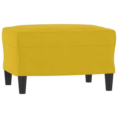 Poltrona con Poggiapiedi Giallo 60 cm in Velluto | homemem39