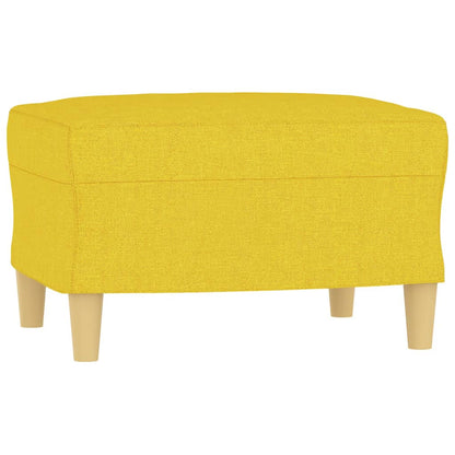 Poltrona con Poggiapiedi Giallo Chiaro 60 cm in Tessuto | homemem39