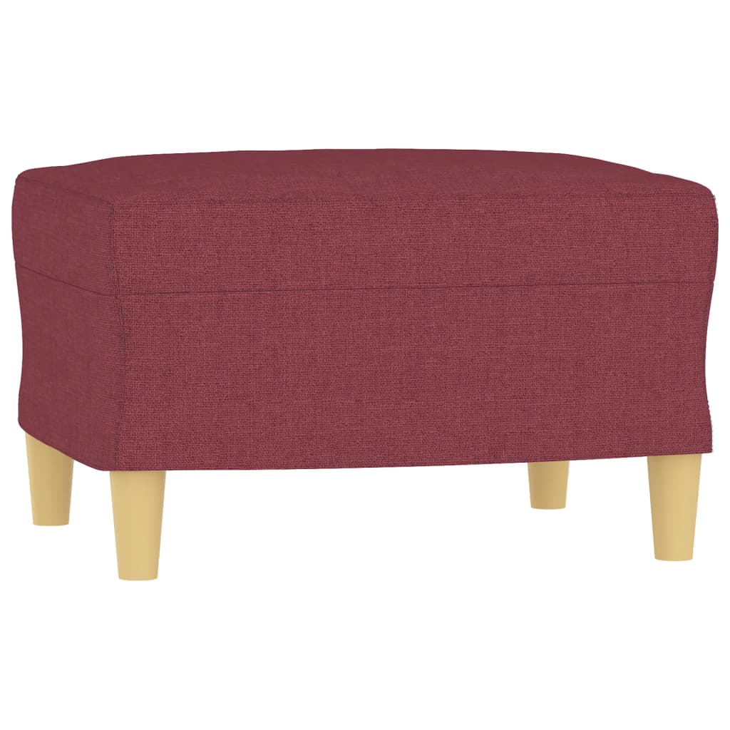 Poltrona con Poggiapiedi Rosso Vino 60 cm in Tessuto | homemem39